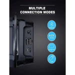 1182 Μίνι Ασύρματο Φορητό Ηχείο Bluetooth 3″ με LED Φωτισμό - Μαύρο/Κόκκινο