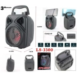 LS-3300 Μίνι Ασύρματο Φορητό Ηχείο Bluetooth 3″ με LED Φωτισμό - Μαύρο
