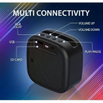 A013 Μίνι Ασύρματο Φορητό Ηχείο Bluetooth με LED Φωτισμό και λουράκι μεταφοράς Μαύρο