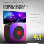 A013 Μίνι Ασύρματο Φορητό Ηχείο Bluetooth με LED Φωτισμό και λουράκι μεταφοράς Μαύρο