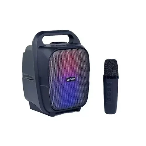 CS-0409 Ασύρματο Φορητό Ηχοσύστημα 4'' Bluetooth 5W Με Μικρόφωνο - Μαύρο