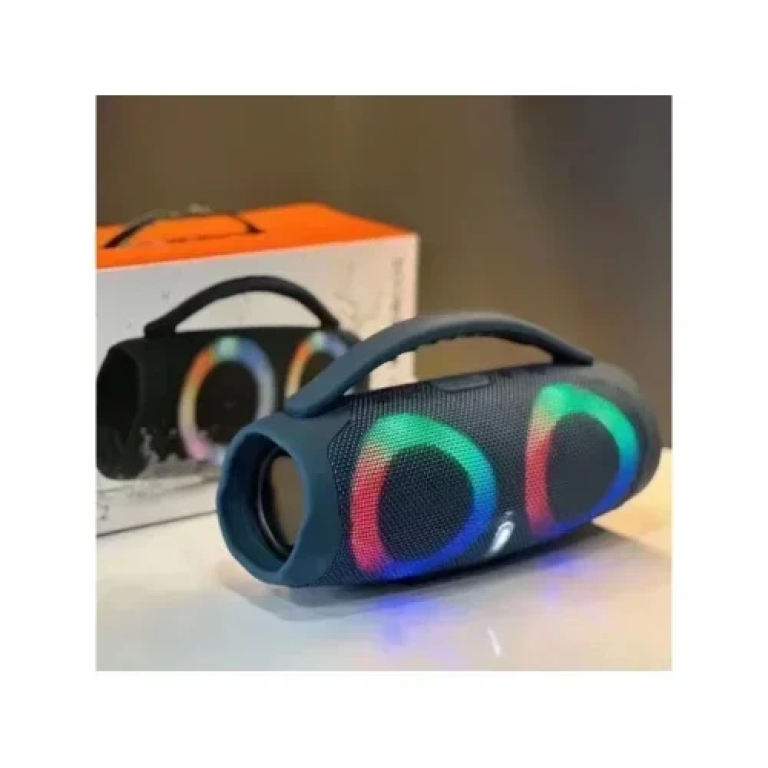 Booms Box3 Mini Ασύρματο Φορητό Ηχείο Bluetooth με LED RGB Φωτισμό - Σκούρο Μπλε