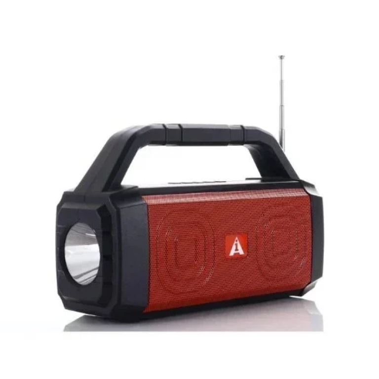 AJ-132 Φορητό Ηλιακό Ραδιόφωνο USB Bluetooth με φακό - Κόκκινο