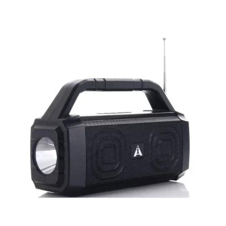 AJ-132 Φορητό Ηλιακό Ραδιόφωνο USB Bluetooth με φακό - Μαύρο