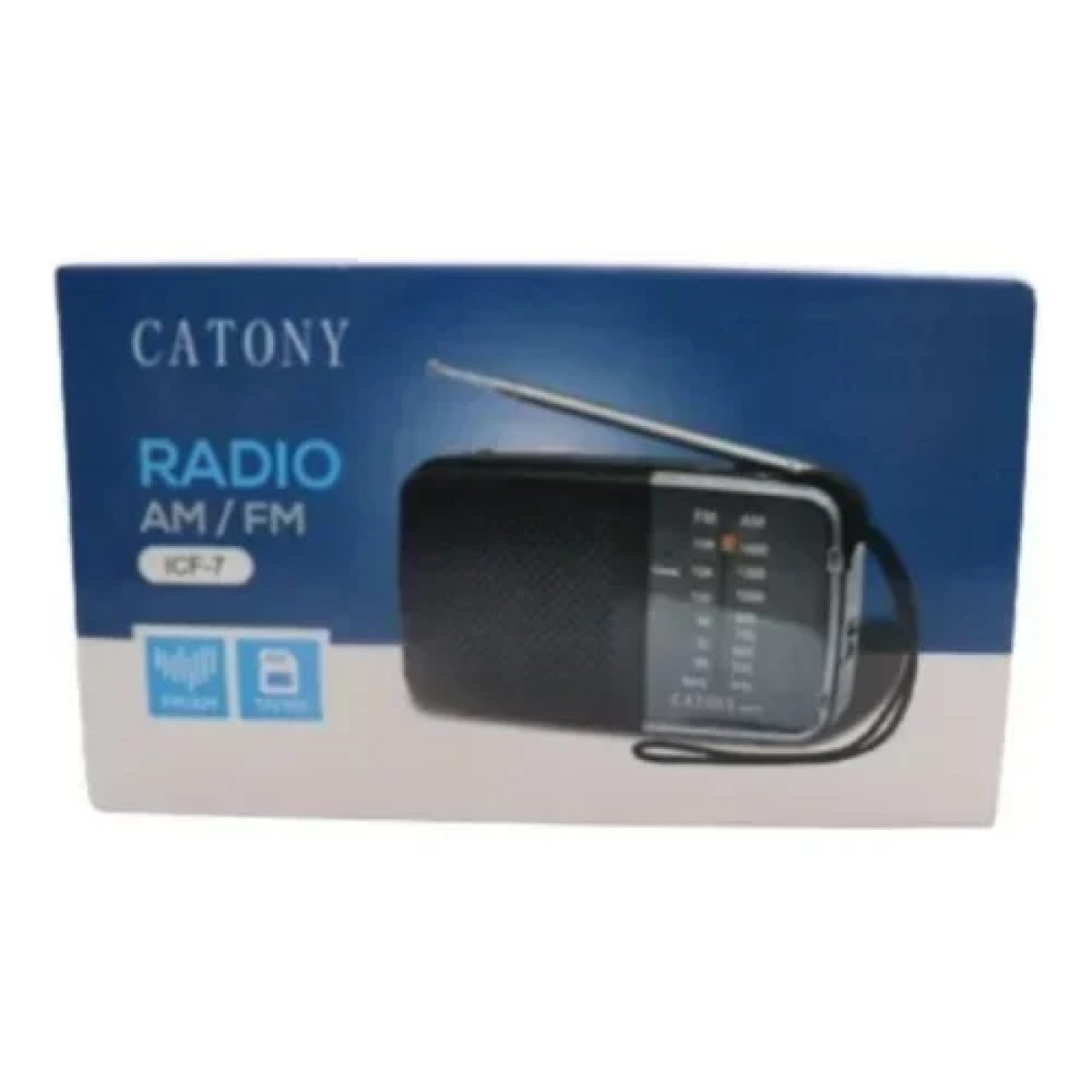 Φορητό Αναλογικό Ρετρό Ραδιόφωνο AM-FM Μπαταρίας Catony ICF-7 Μαύρο