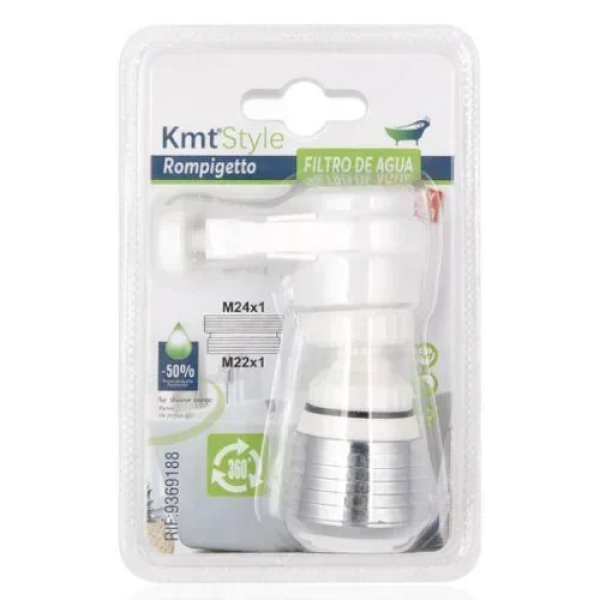 Εύκαμπτη Προεκτάση Βρύσης με Φίλτρο και Σφιγκτήρα 3.5x8.5cm Λευκό/Ασημί 9369188