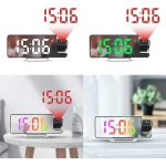 Ψηφιακό Ρολόι LED με Οθόνη Καθρέφτη & Περιστρεφόμενο Προτζέκτορα ένδειξης ώρας SDS-25005 Μαύρο/Πράσινο