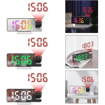 Ψηφιακό Ρολόι LED με Οθόνη Καθρέφτη & Περιστρεφόμενο Προτζέκτορα ένδειξης ώρας SDS-25005 Μαύρο/Πράσινο