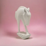 Επιτραπέζιο Διακοσμητικό "Άλογο" Ρητίνης Λευκό 20x6x21cm SDS-25128