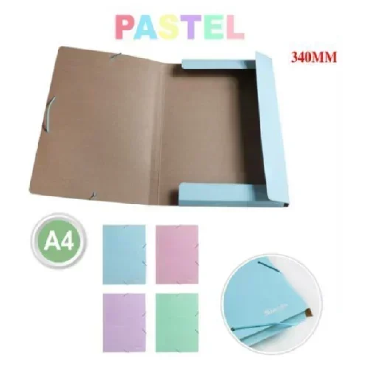 Φάκελος Α4 με Αυτιά και Λάστιχο 340x250mm Stelan 864115 - Γαλάζιο