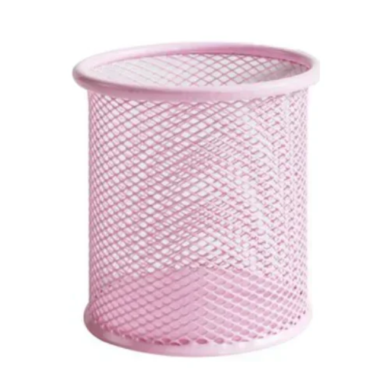 Μεταλλική Μολυβοθήκη Στρογγυλή 90x100 mm Stelan 688258 Ροζ