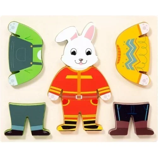 Montessori Dress Up Game Jigsaw Puzzle - Ξύλινο Εκπαιδευτικό Παιχνίδι SDS-26060