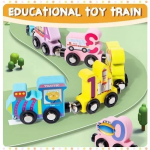 Εκπαιδευτικό Παιχνίδι Animal Train με μαγνήτες και αριθμούς Πολύχρωμο 3+ SDS-26065