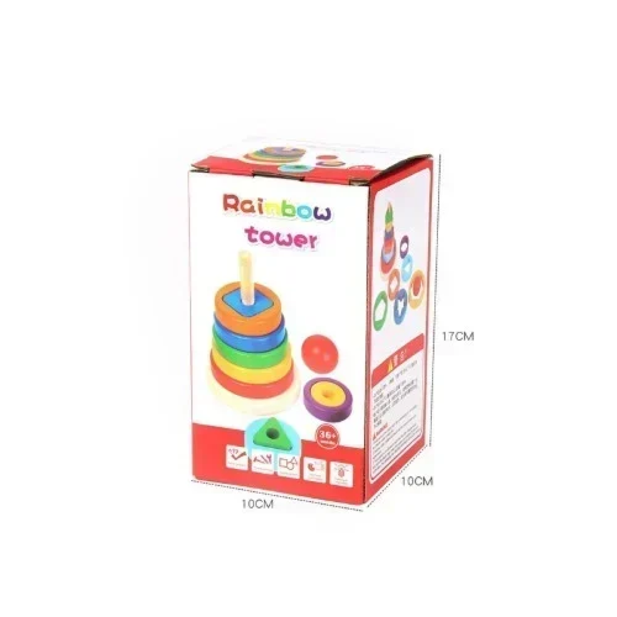 Παιδική Ξύλινη Πυραμίδα Rainbow Tower SDS-26071