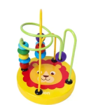 Ξύλινο Εκπαιδευτικό Παιχνίδι Montessori Μίνι Λαβύρινθος με χάντρες SDS-26097 Lion