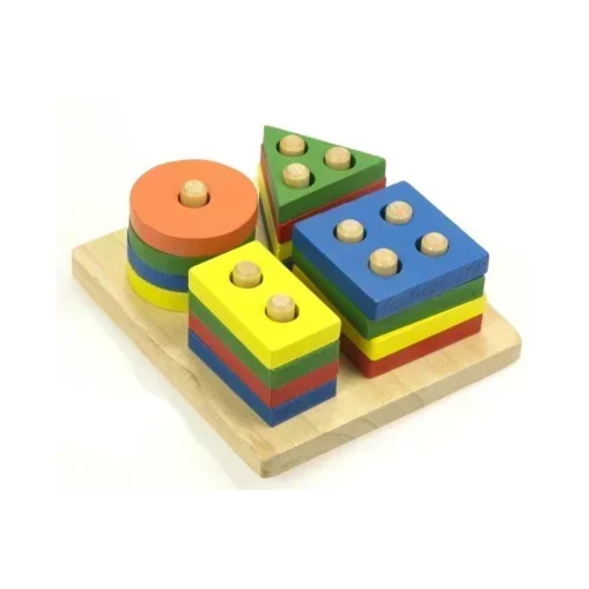 Εκπαιδευτικό Ξύλινο Παιχνίδι Montessori Σχήματα & Χρώματα 3+ SDS-26111