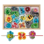 Ξύλινο Εκπαιδευτικό Παιχνίδι Ψαρέματος 22.5x15 cm SDS-26112 Έντομα