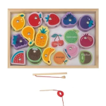 Ξύλινο Εκπαιδευτικό Παιχνίδι Ψαρέματος 22.5x15 cm SDS-26112 Φρούτα