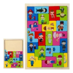 Εκπαιδευτικό Ξύλινο Παιδικό Puzzle 3D 22.5x15 cm Επαγγέλματα SDS-261116