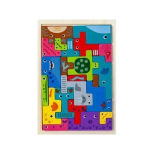 Εκπαιδευτικό Ξύλινο Παιδικό Puzzle 3D 22.5x15 cm Θαλάσσια Ζωή SDS-261116