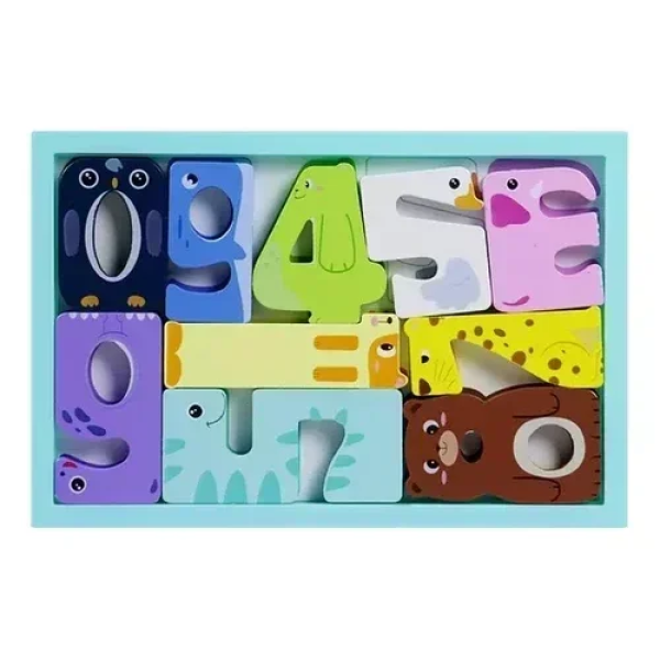 Εκπαιδευτικό Ξύλινο Παιδικό Puzzle 3D 22.5x15 cm SDS-26121 Αριθμοί
