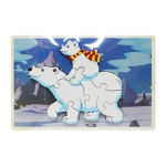 Εκπαιδευτικό Ξύλινο Παιδικό Puzzle Σφηνώματα 22x15 cm SDS-26122 Polar Bear Family