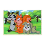 Εκπαιδευτικό Ξύλινο Παιδικό Puzzle Σφηνώματα 22x15 cm SDS-26122 Ζώα του Δάσους