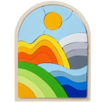 Ξύλινο Παιδικό Puzzle 3D 22.7x17.2 cm SDS-26123 Ουρανός με Σύννεφα
