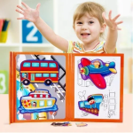 Βιβλίο 2 σε 1 Ζωγραφική & Μαγνητικό Puzzle 30x23 cm SDS-26135 Οχήματα