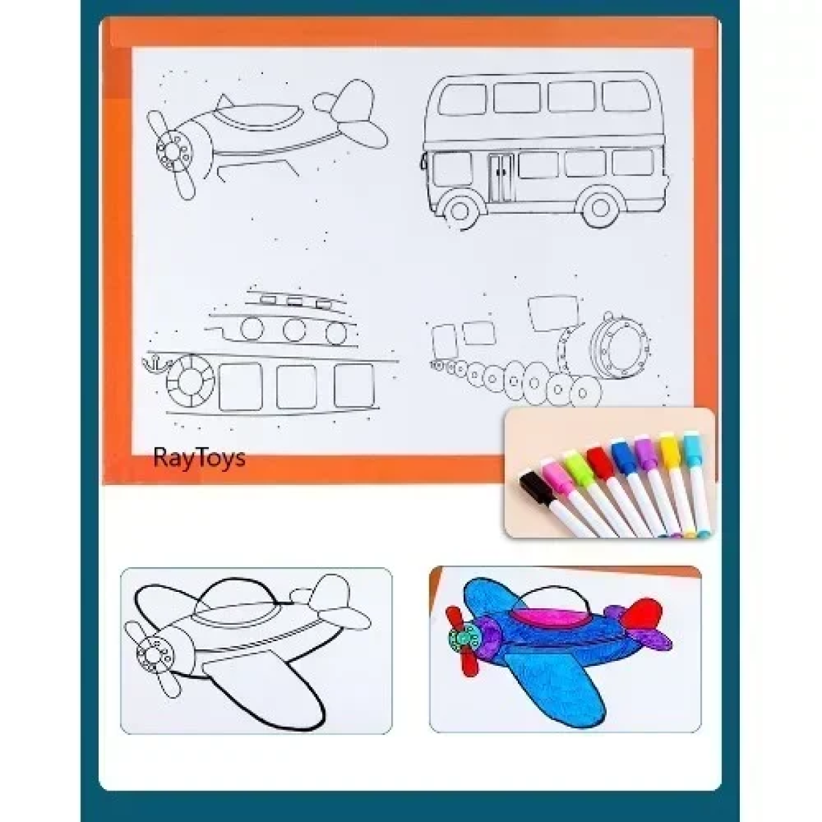 Βιβλίο 2 σε 1 Ζωγραφική & Μαγνητικό Puzzle 30x23 cm SDS-26135 Οχήματα