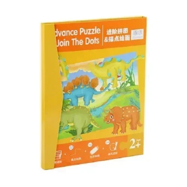 Βιβλίο 2 σε 1 Ζωγραφική & Μαγνητικό Puzzle 30x23 cm SDS-26135 Δεινόσαυροι