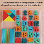 Ξύλινο Εκπαιδευτικό Παιχνίδι Εκμάθησης Μαθηματικών Montessori 20x19 cm SDS-26125