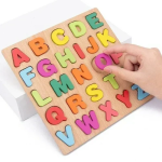 Εκπαιδευτικό Παιδικό Ξύλινο Puzzle με κεφαλαία Αγγλικά Γράμματα SDS-26140