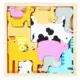 Εκπαιδευτικό Ξύλινο Παιδικό Puzzle 3D 16.6x16 cm SDS-26133 Ζώα της Φάρμας