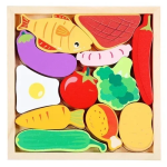 Εκπαιδευτικό Ξύλινο Παιδικό Puzzle 3D 16.6x16 cm SDS-26133 Φαγητά