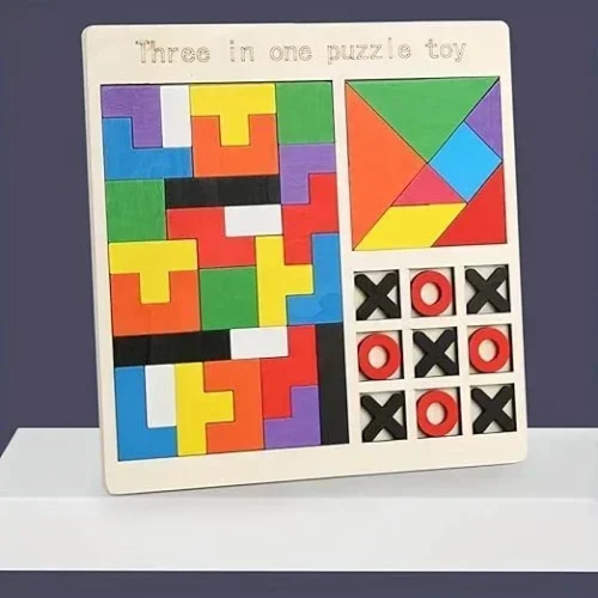 Εκπαιδευτικό Ξύλινο Παιδικό Puzzle 3 σε 1 SDS-26134