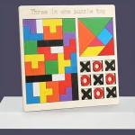Εκπαιδευτικό Ξύλινο Παιδικό Puzzle 3 σε 1 SDS-26134