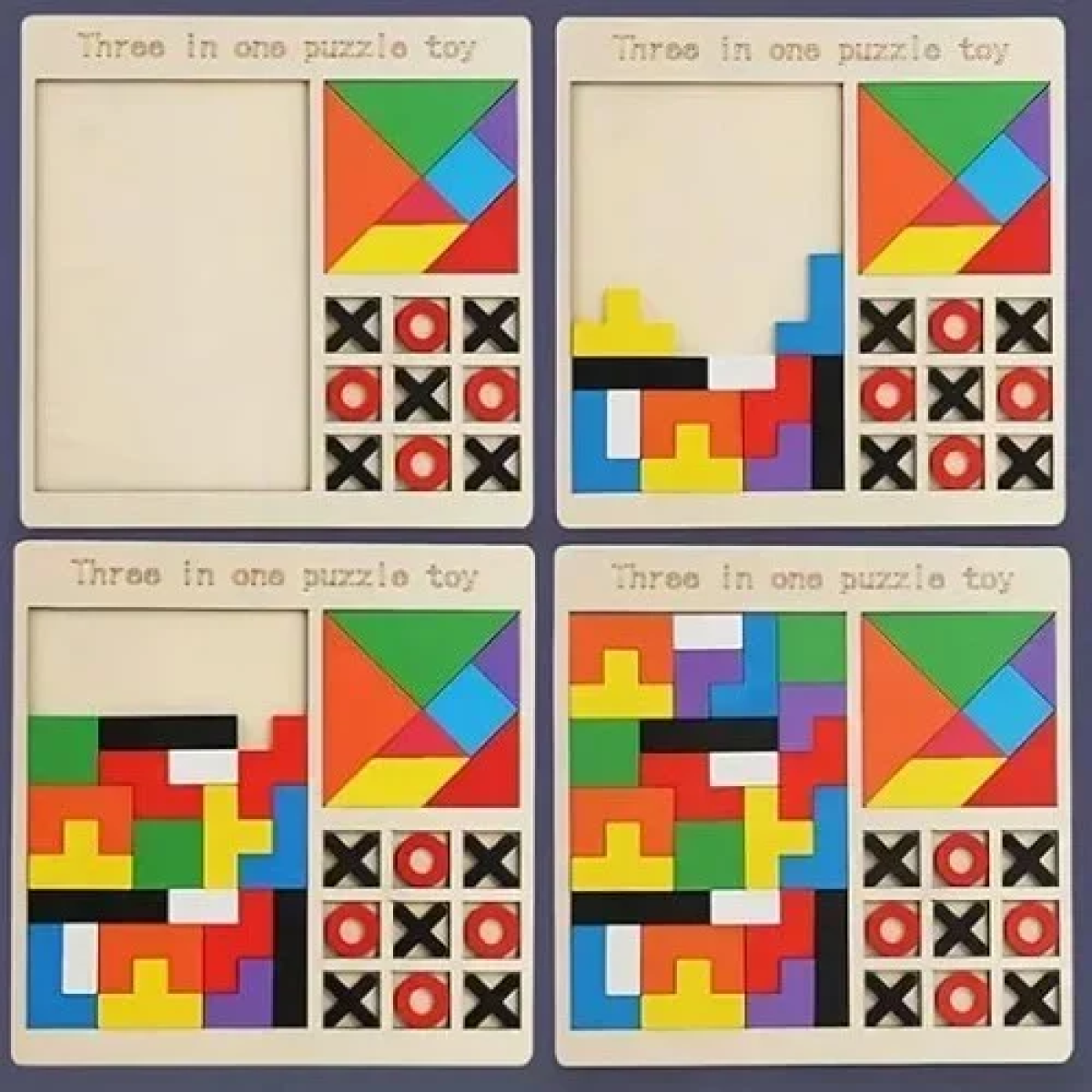 Εκπαιδευτικό Ξύλινο Παιδικό Puzzle 3 σε 1 SDS-26134