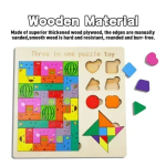 Εκπαιδευτικό Ξύλινο Παιδικό Puzzle 3 σε 1 SDS-26134