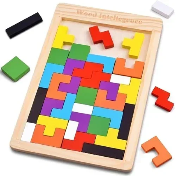 Εκπαιδευτικό Ξύλινο Puzzle Tetris Wood Intelligence SDS-26138