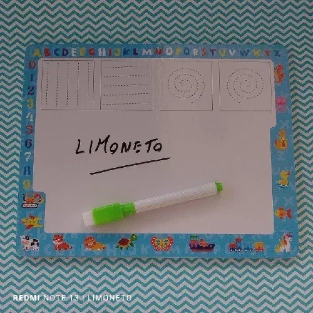 Ξύλινο Παιχνίδι 2 σε 1 Πίνακας Ζωγραφικής με Μαρκαδόρο & Παζλ με Σφηνώματα 18x22 cm SDS-26139 Ψάρι
