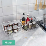 Μεταλλικό Καλάθι Πολυλειτουρικό 28 x 12 x 21 cm Ασημί 21803