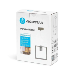 Ξύλινο Κρεμαστό Φωτιστικό Οροφής 1 x E27 MAX.60W Aigostar