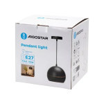 Μεταλλικό Κρεμαστό Φωτιστικό Οροφής E27 MAX60W Μαύρο Aigostar