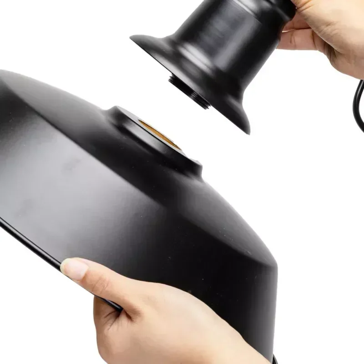 Μεταλλικό Κρεμαστό Φωτιστικό Οροφής E27 MAX 60W Μαύρο Ματ Aigostar