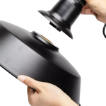 Μεταλλικό Κρεμαστό Φωτιστικό Οροφής E27 MAX 60W Μαύρο Ματ Aigostar