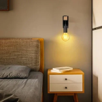 Φωτιστικό Τοίχου E27 MAX 60W με συνδυασμό ξύλου & μετάλλου Aigostar