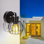 Σιδερένιο Φωτιστικό Τοίχου E27 MAX 40W Μαύρο Ματ Aigostar