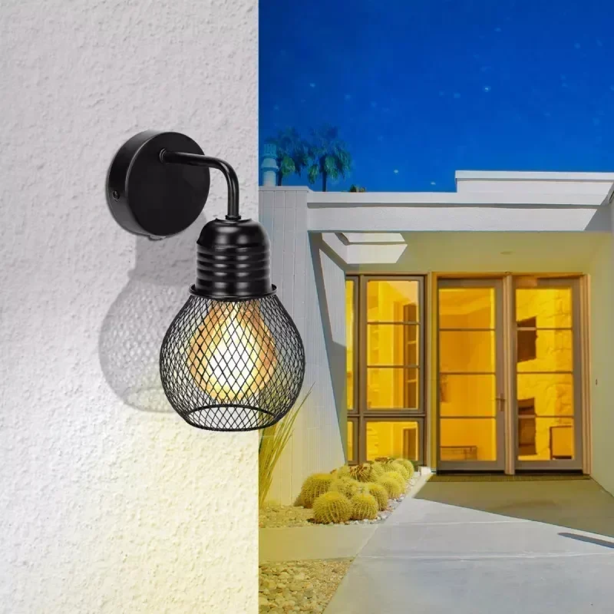 Σιδερένιο Φωτιστικό Τοίχου E27 MAX 40W Μαύρο Ματ Aigostar