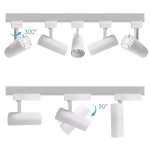 Φωτιστικό LED Σποτ Ράγας (Track Light) 2 καλωδίων 10W Φυσικό Λευκό 4000K Aigostar - Λευκό